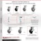 Service Caster 5 Inch Rubber on Steel Caster Set with Roller Bearings and Brakes/Swivel Locks SCC-35S520-RSR-SLB-BSL-4 - alternate 2
